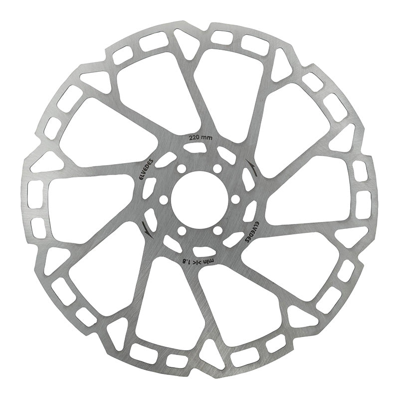 Disque De Frein VTT 6 Trous Elvedes 220 mm Argent -Épaisseur 2 mm-