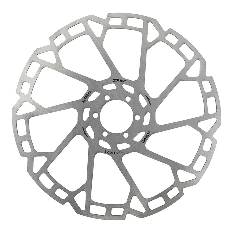 Disque De Frein VTT 6 Trous Elvedes 220 mm Argent -Épaisseur 2.3 mm-