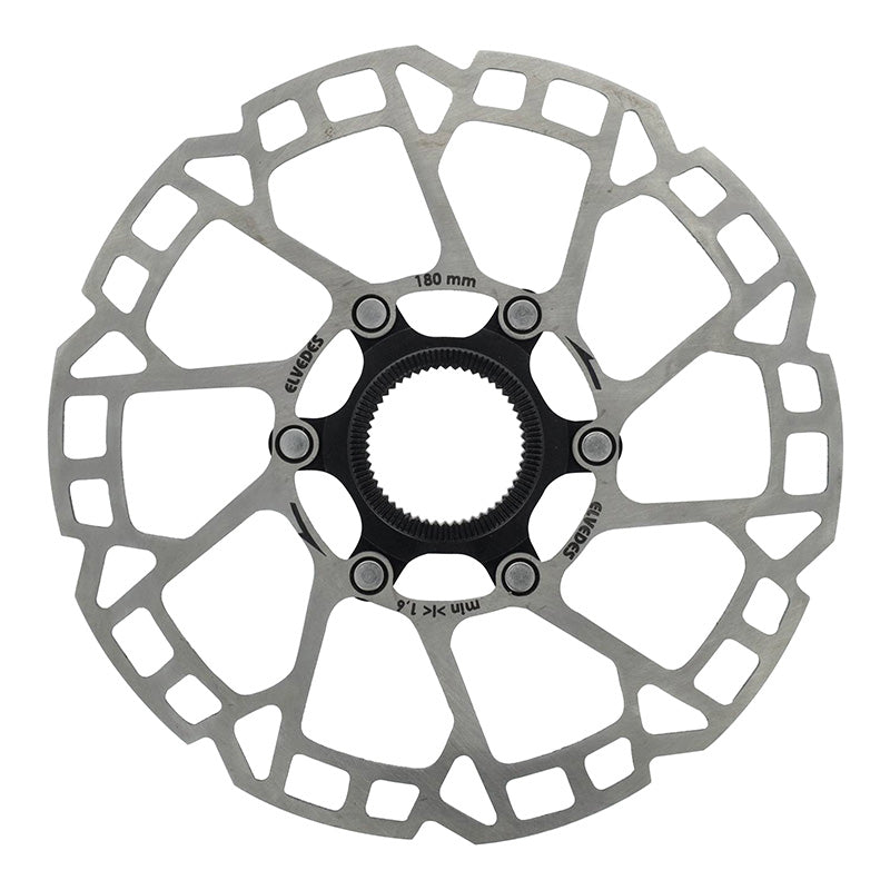 Disque De Frein VTT Centerlock Elvedes 180 mm Argent -Épaisseur 1.8 mm-