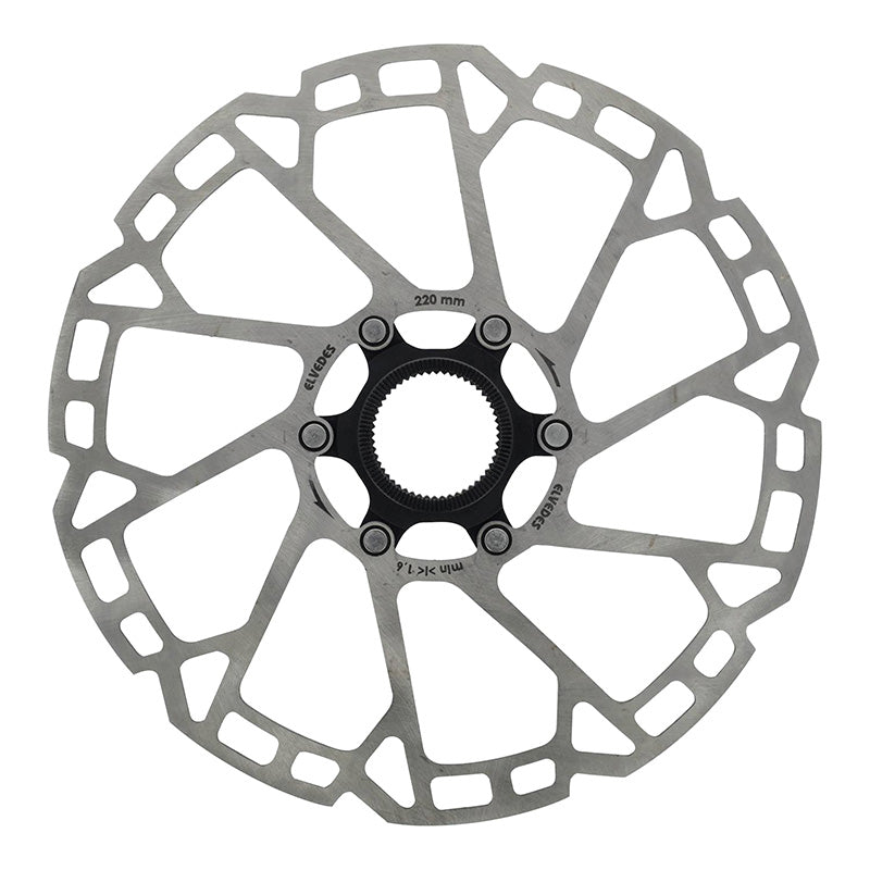 Disque De Frein VTT Centerlock Elvedes 220 mm Argent -Épaisseur 1.8 mm-