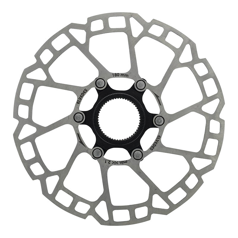 Disque De Frein VTT Centerlock Elvedes 180 mm Argent -Épaisseur 2.3 mm-