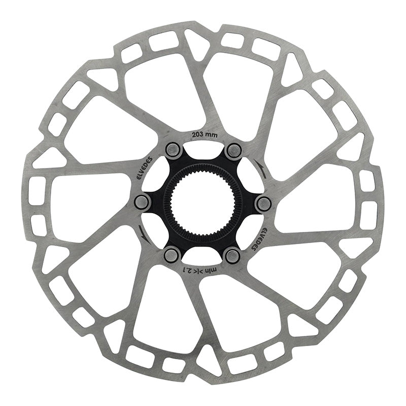 Disque De Frein VTT Centerlock Elvedes 203 mm Argent -Épaisseur 2.3 mm-