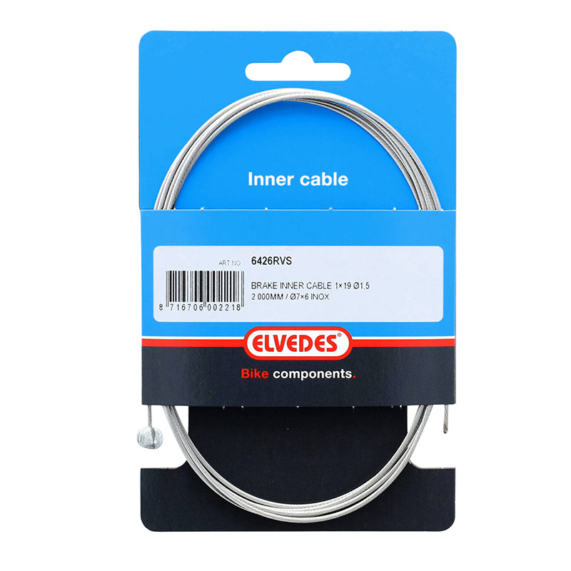 Câble De Frein VTT Elvedes INOX L2,00M (Vendu A L'Unite Sur Carte)