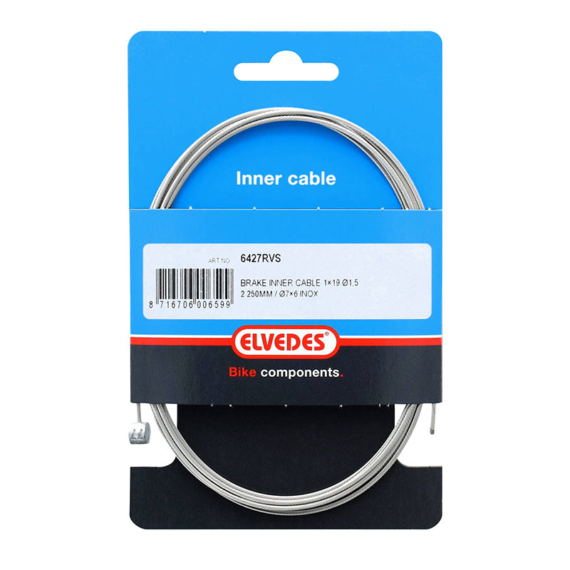 Câble De Frein VTT Elvedes INOX L2,25M (Vendu A L'Unite Sur Carte)