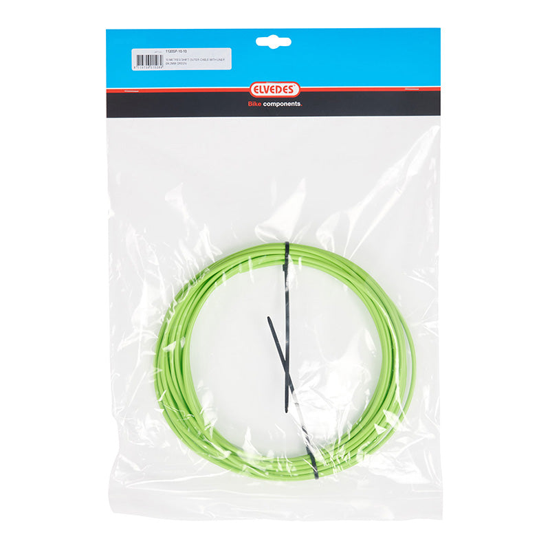 Gaine De Dérailleur Elvedes Vert 4,1 mm (Rouleau De 10M) Avec Liner Anti-Friction (Vendu A L'Unite)