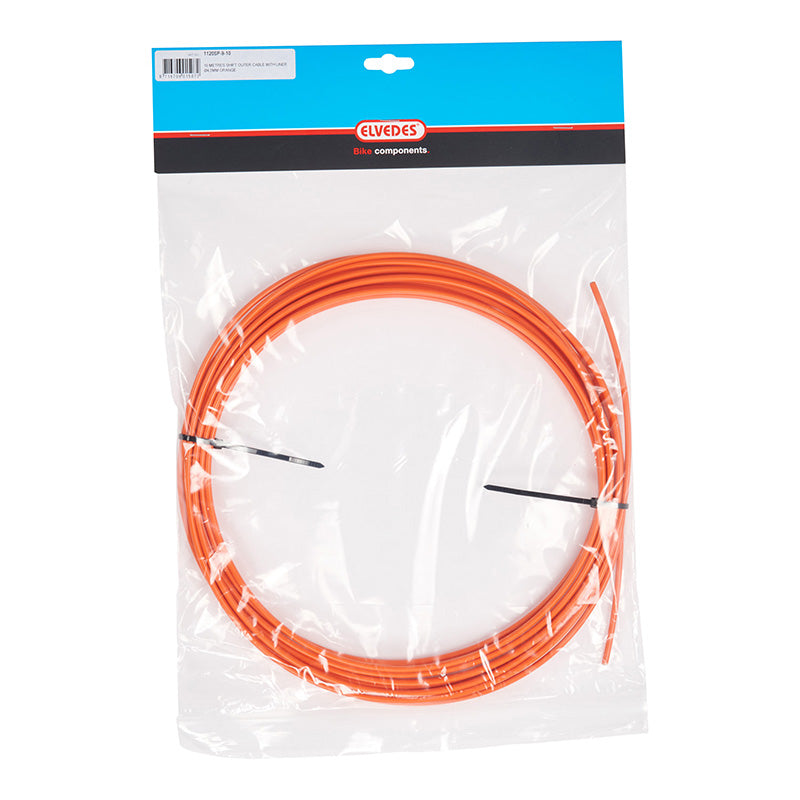 Gaine De Dérailleur Elvedes Orange 4,1 mm (Rouleau De 10M) Avec Liner Anti-Friction