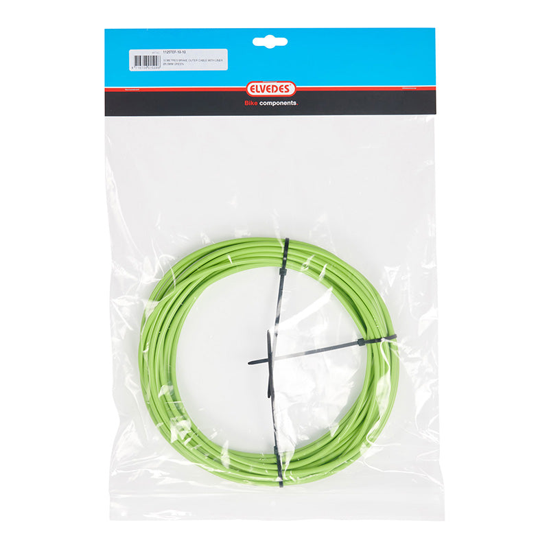 Gaine De Frein Elvedes Vert 4,9 mm (Rouleau De 10M) Avec Liner
