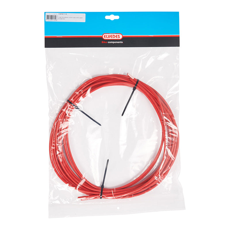 Gaine De Frein Elvedes Rouge 4,9 mm (Rouleau De 10M) Avec Liner