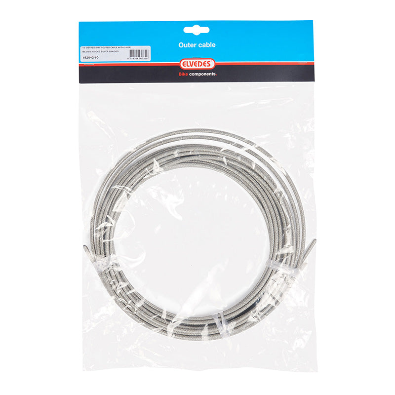 Gaine De Dérailleur Elvedes Gris Fume Colori Kevlar 4,9 mm (Rouleau De 10M) Avec Liner Anti-Friction