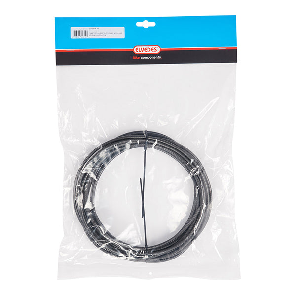 Gaine De Dérailleur Elvedes Noir Carbone 4,1 mm (Rouleau De 10M) Tressé Avec Liner Anti-Friction