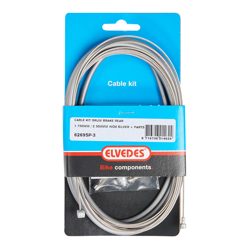 Kit Câble - Gaine De Frein A Tambour Elvedes Câble INOX - Gaine Noir 1700 mm - 2350 mm