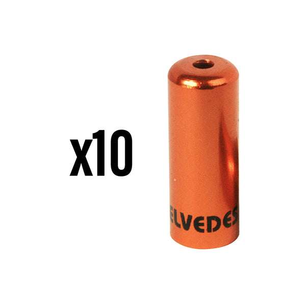 Embout De Gaine Dérailleur 4,3 mm Alu Orange Étanche (Vendu Par 10) -Elvedes-