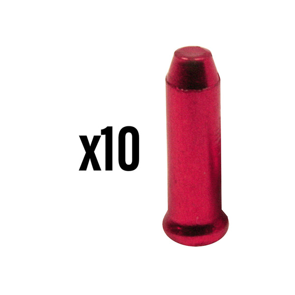 Embout De Câble Dérailleur-Frein Elvedes 2,3 mm Alu Rouge (Vendu Par 10)
