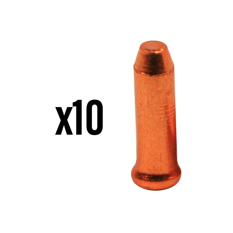 Embout De Câble Dérailleur-Frein Elvedes 2,3 mm Alu Orange (Vendu Par 10)