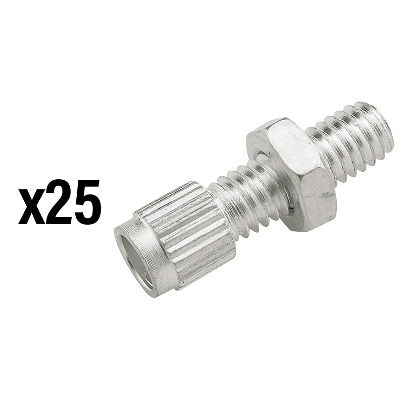Vis Creuse Tendeur De Câble Vélo M6 Alu (Vendu Par 25) -Elvedes-