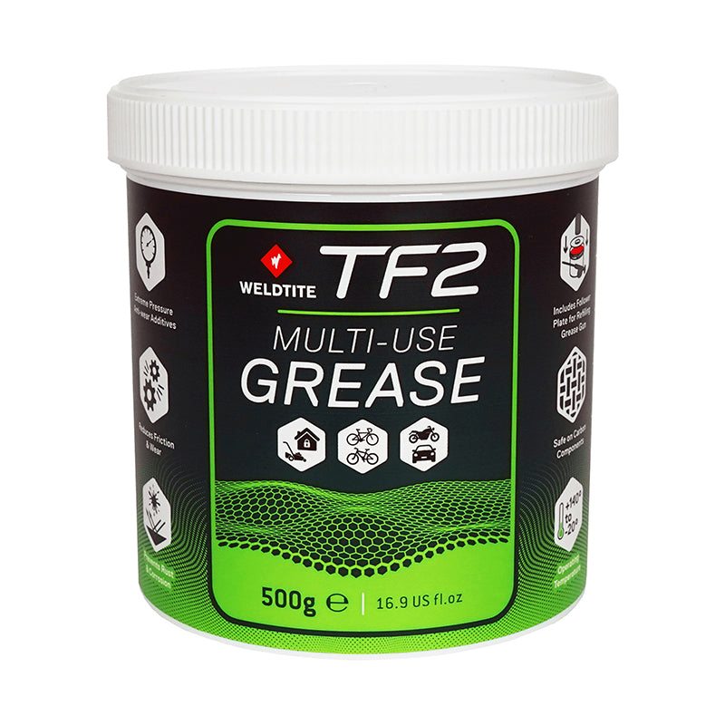 Graisse Vélo Weldtite Tf2 Au Teflon Avec Plateau Suiveur Rouge (Pot 500 G) -Compatible Carbone-