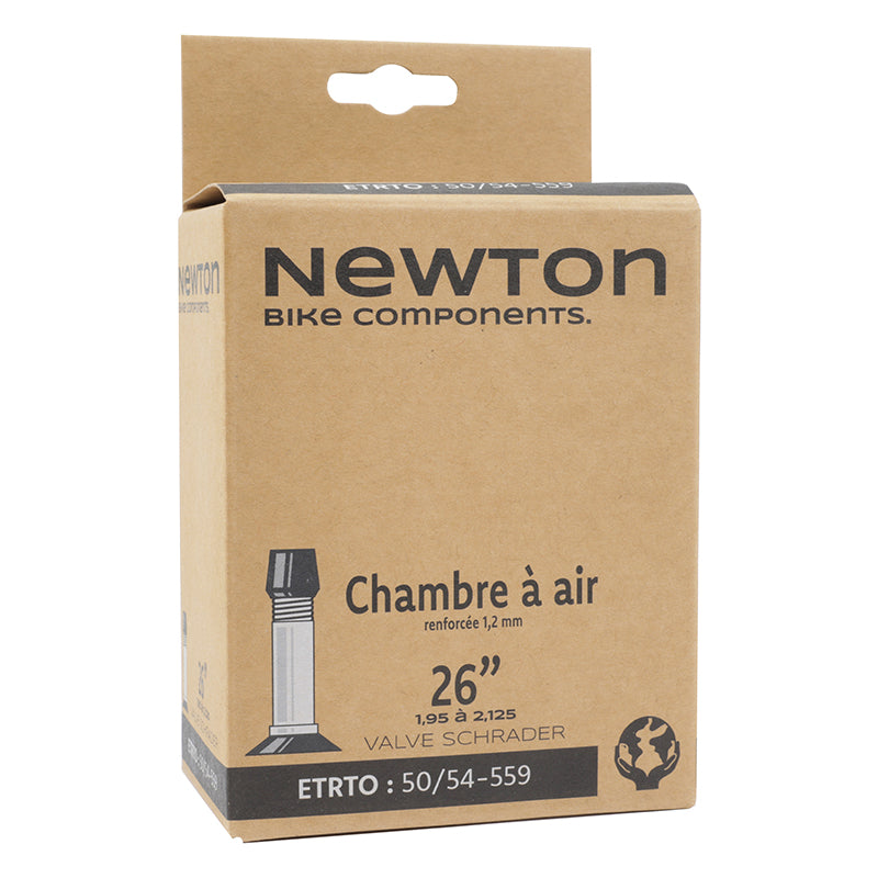 Chambre A Air Vélo 26 X 1.95-2.125 Newton Valve Standard 48 mm - Épaisseur Renforcée 1.2 mm