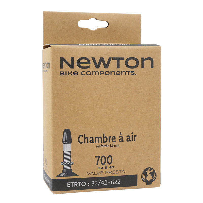 Chambre A Air Vélo 700 X 35 Newton Valve Presta 48 mm - Épaisseur Renforcée 1.2 mm