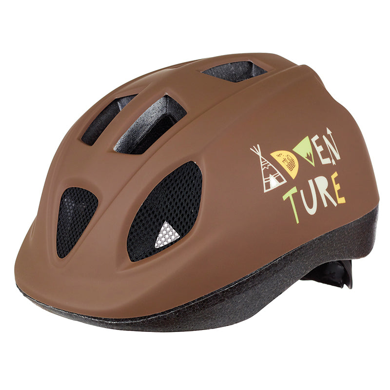 Casque Vélo Enfant Polisport Adventure Marron Taille 48-52 cm Avec Molette (Vendu Sur Carte)