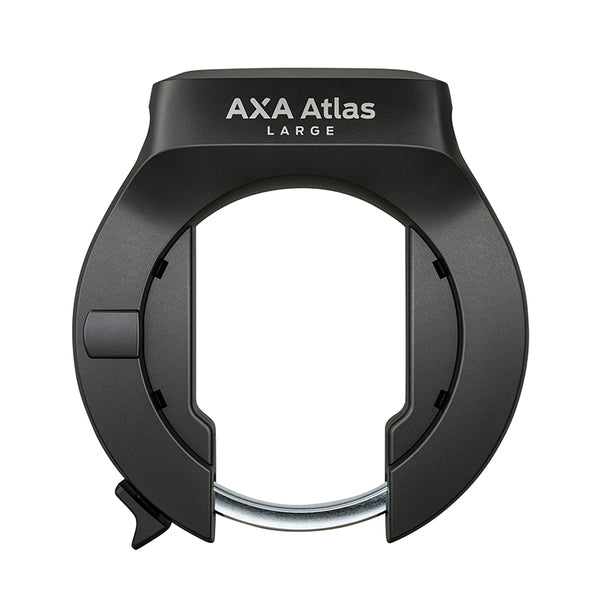 Antivol Vélo Fer A Cheval Axa Atlas Large Noir Avec Fixation (Fixation Sur Cadre Largeur De 83,5 mm À 95 mm) Ecart Pneu
