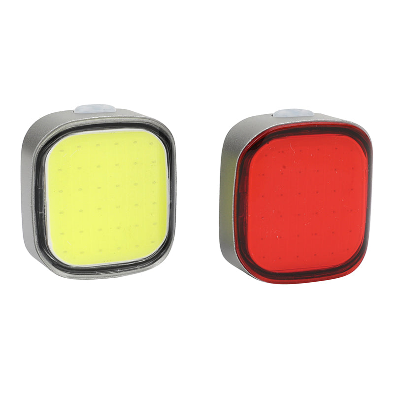 Éclairage Vélo Usb Kit Newton Cob Leds Grande Visibilite Noir - Rechargeable Usb (Livre Avec Fixations)