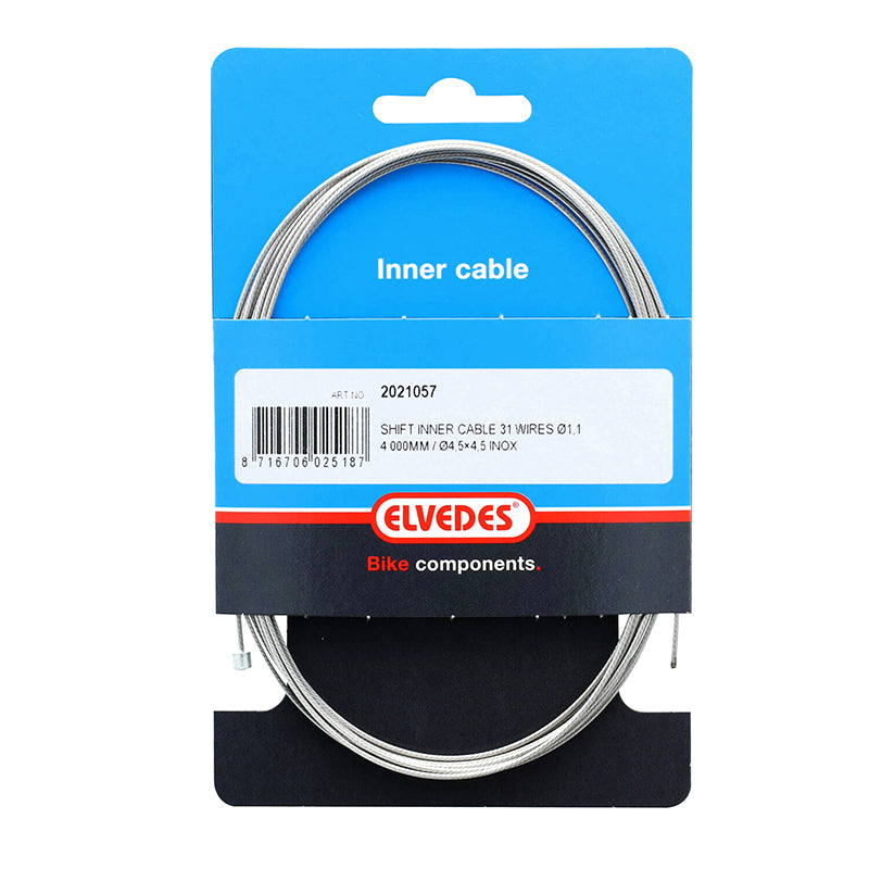 Câble De Dérailleur Elvedes INOX Slick D1.1 mm L4.00M Compatible Shimano-Sram