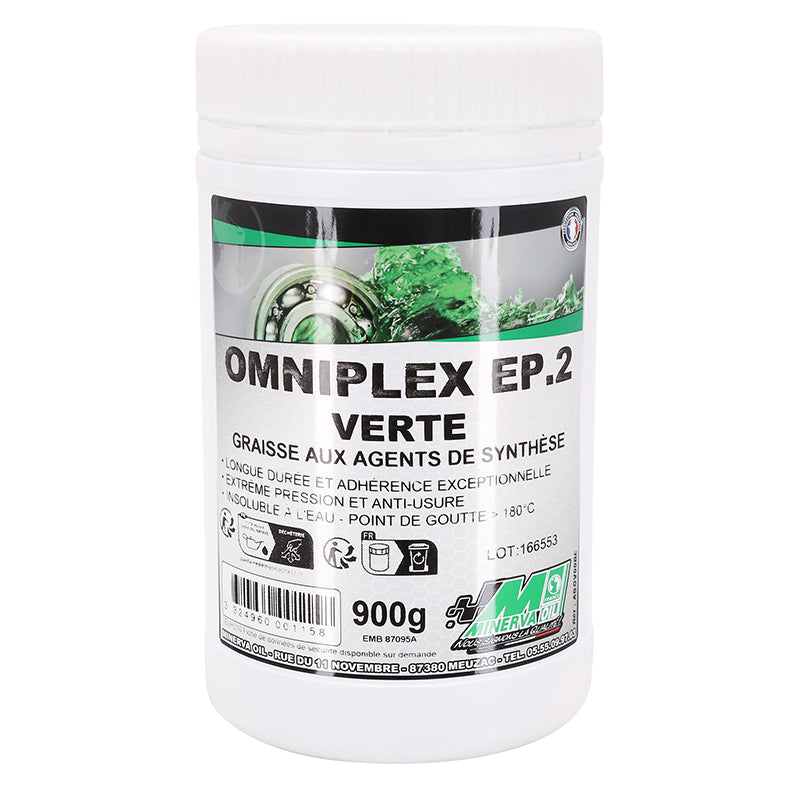 Graisse Multifonctions Minerva Omniplex Ep2 Verte (Moto-Motoculture-Marine) (Pot 900G)