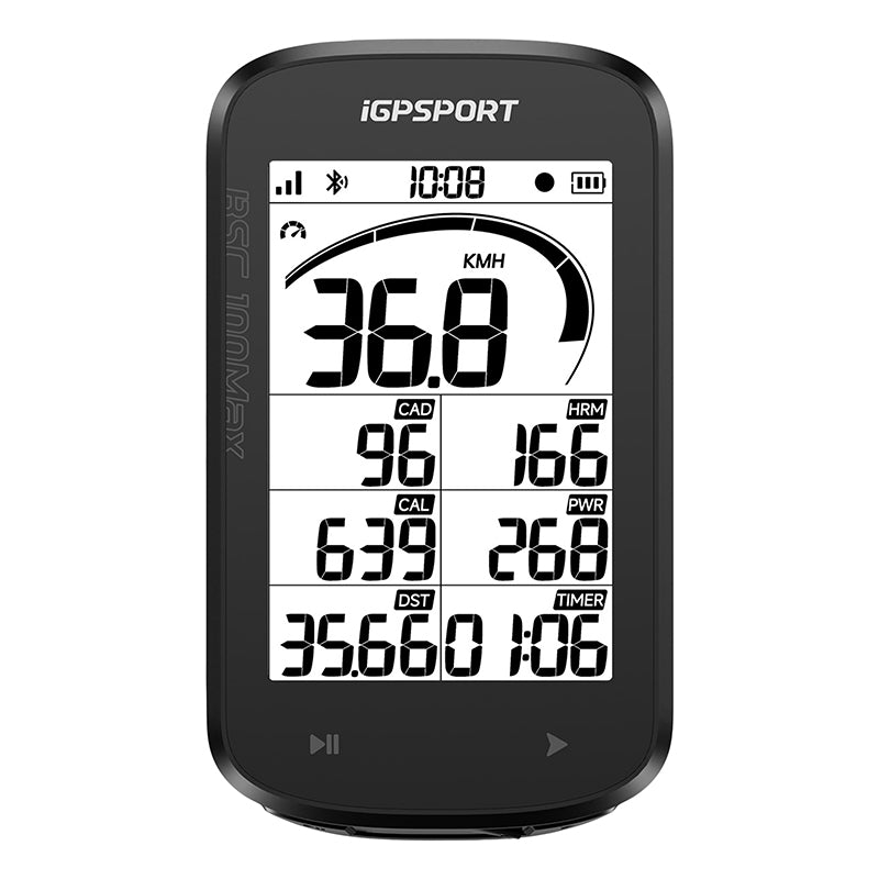 Gps - Compteur Igpsport Bsc100Max Ecran 3,00" Avec Vitesse, Capteur Cadence, Cardio, Compteur De Puissance, Connexion Éc