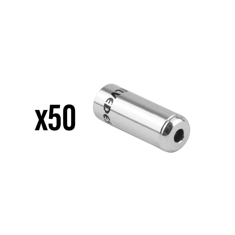 Embout De Gaine De Frein 5 mm Alu Argent Étanche (Vendu Par 50) -Elvedes-