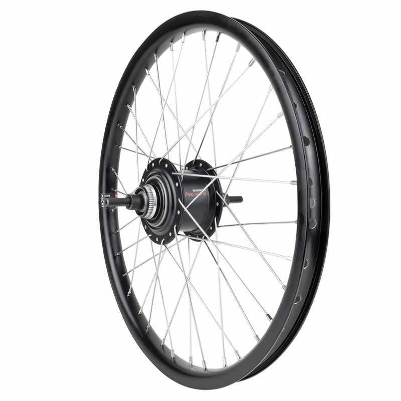 Roue VTT - Cargo - VAE - E-Bike - Longtail 20" Er20 Arrière Noir Double Paroi Moyeu Nexus 7V Frein Centerlock 36 Rayons INOX (J.40625)