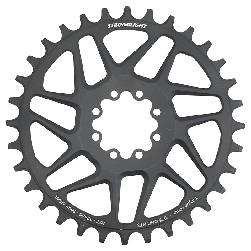 Plateau VTT Direct Mount 8 Trous Pour Sram X01-Xx1 Stronglight Mono Alu Ht3 Noir 32 dents - 12V. Narrow Wide (Deport 3 mm)