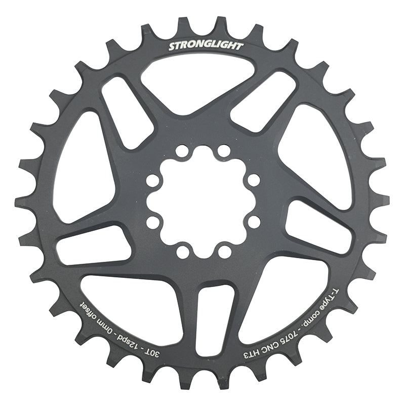 Plateau VTT Direct Mount 8 Trous Pour Sram X01-Xx1 Stronglight Mono Alu Ht3 Noir 30 dents - 12V. Narrow Wide