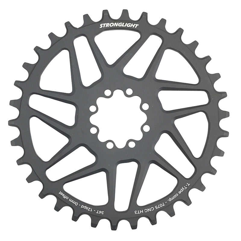 Plateau VTT Direct Mount 8 Trous Pour Sram X01-Xx1 Stronglight Mono Alu Ht3 Noir 34 dents - 12V. Narrow Wide