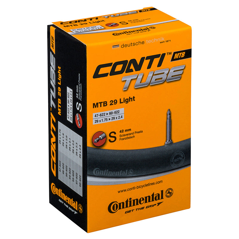 Chambre A Air Vélo 29 X 1.75-2.40 Continental MTB Valve Presta Obus Demontable 42 mm (Offre Spéciale)