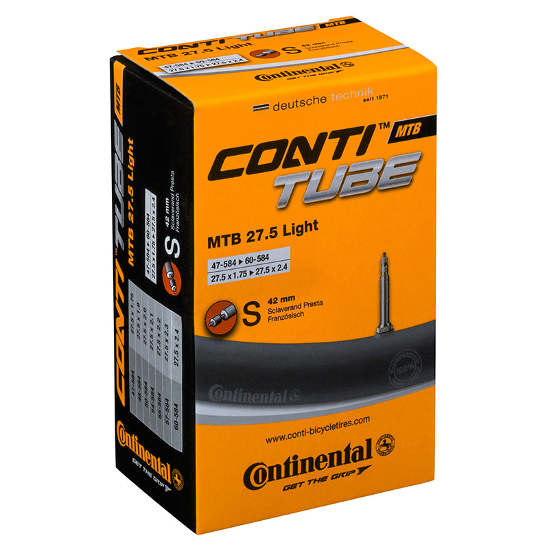 Chambre A Air Vélo 27.5 X 1.75-2.40 Continental MTB Valve Presta Obus Demontable 42 mm (Offre Spéciale)