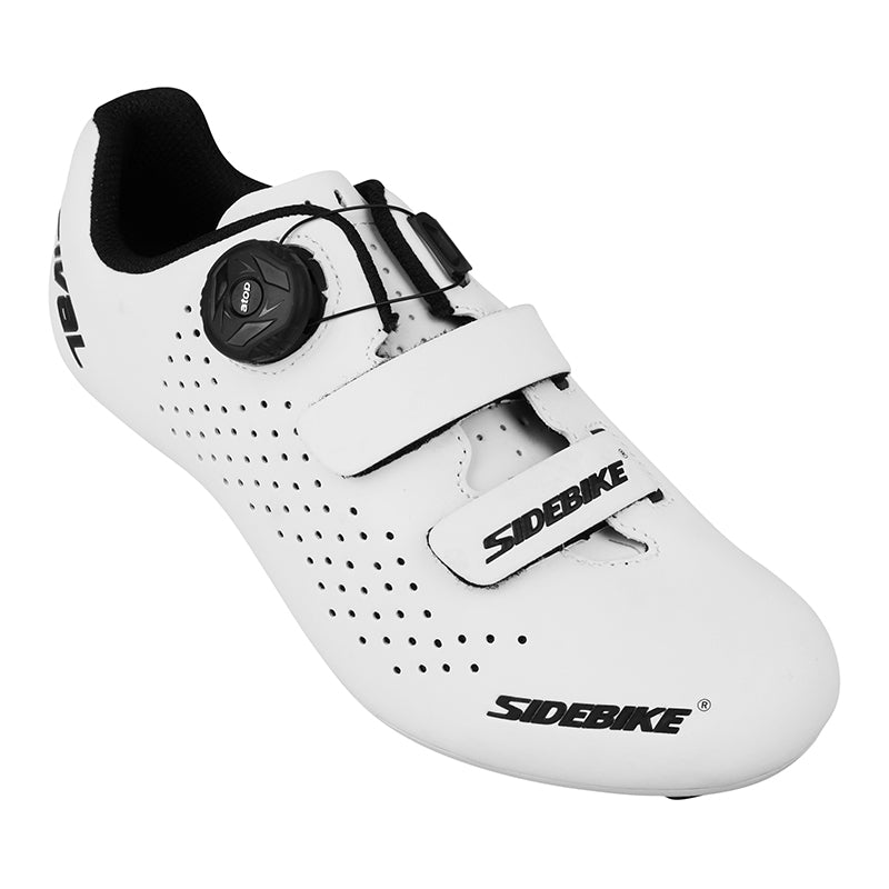 Chaussure Route Sidebike Rival Blanc T43 Fixation Boa Atop-Velcro Compatible Look-Shimano (Paire)