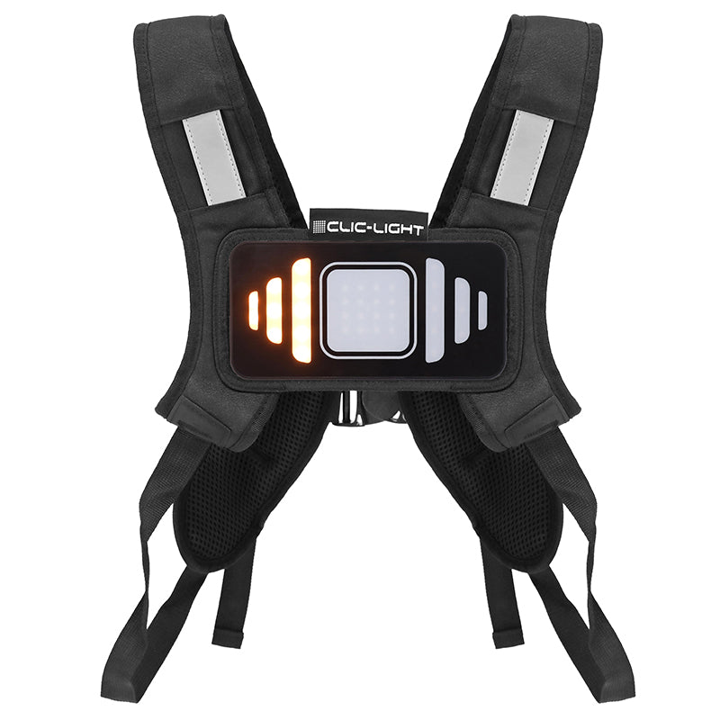 Éclairage Veste-Gilet Clic-Light V2 Avec Signalisation Intégrée Leds Avec Indicateur Direction - Freinage Et Telecommand