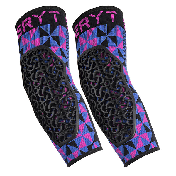 Protection Coudieres VTT Seryt Flow Arlecchino Antibacterien, Antiderapante, Sans Couture Rose-Bleu L-XL (Vendu A La Pai