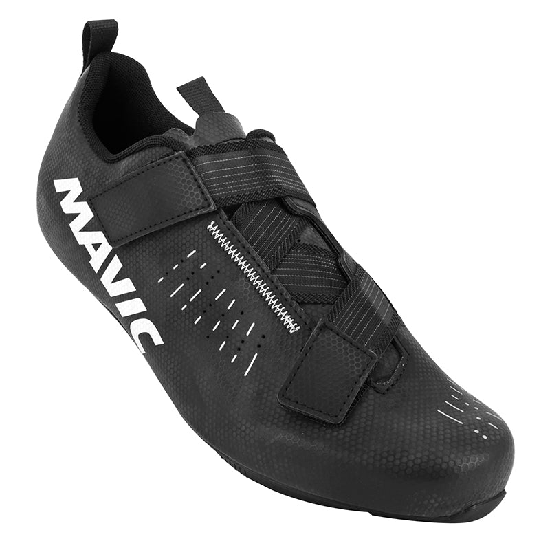 Chaussure Route Mavic Aksium Strap Noir 39 1-3 Serrage Velcro Fixation 3 Points Compatible Look-Shimano (Paire)