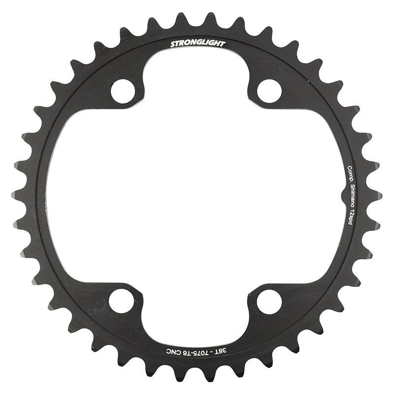 Plateau Route 4 branches Ø 110 Pour Shimano Ultegra R8100- Dura-Ace R9200- 105 R7100 Stronglight 38 dents Intérieur Noi