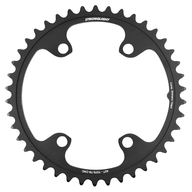 Plateau Route 4 branches Ø 110 Pour Shimano Ultegra R8100- Dura-Ace R9200- 105 R7100 Stronglight 42 dents Intérieur Noi