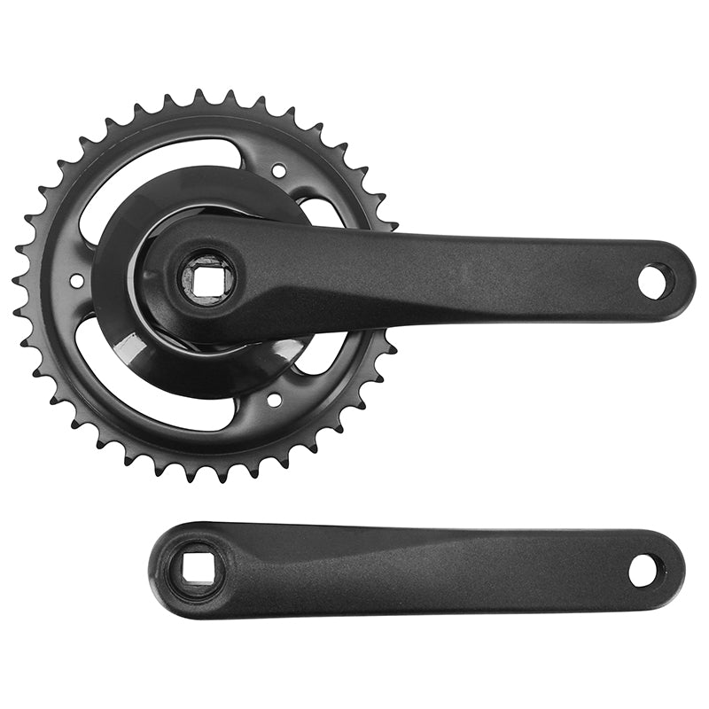 Pédalier City-VTT Prowheel Manivelles Alu Noir 170 mm 38D. Chaîne 2.38 (3-32") (Boîtier 119 mm)