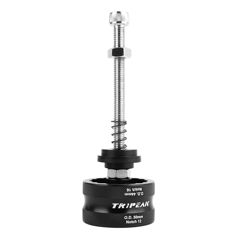 Outil Pro Démonte Boîtier - Cuvette Tripeak Pour Boîtier Ib24-Ib30 Series Rouge (Diam 44 mm 16 Cannelures - Diam 50 mm 12 Cannelures) -Inclus Guide Tige Filetee Compatible 24-29-30 mm
