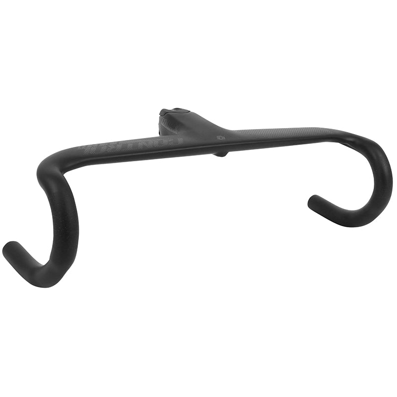 Cintre Combo Route Controltech Sirocco Fl4 Carbone Mat Angle -12° L 47 Extérieur (Axe-Axe 44 cm) Avec Potence Intégrée L 120 mm Avec Passage Câble Interne Pour Pivot 1" 1-8