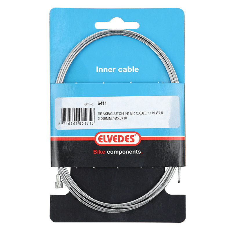 Câble De Frein Route Elvedes Acier Galvanise 2,00M (Vendu A L Unite Sur Carte)