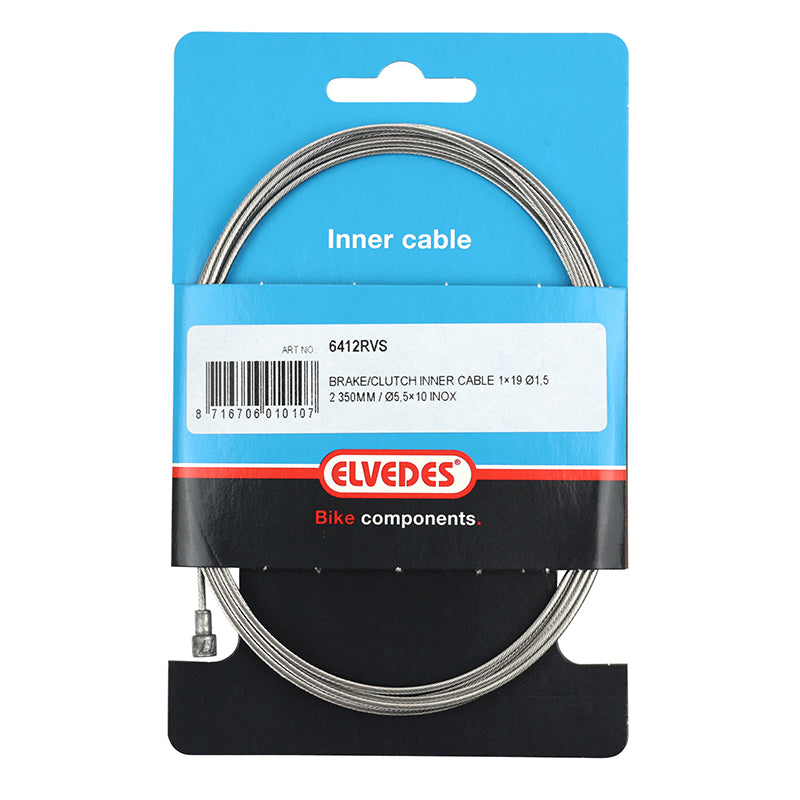 Câble De Frein Route Acier Elvedes Pour Shimano-Sram 1,5 mm 2,25M (Vendu A L Unite Sur Carte)