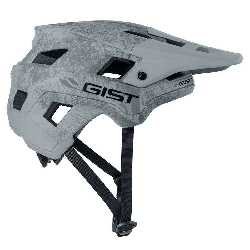 Casque Vélo Adulte Gist VTT Scrub Gris In-Mold Taille 56-62 Réglage Molette Fermeture Boucle Magnetique
