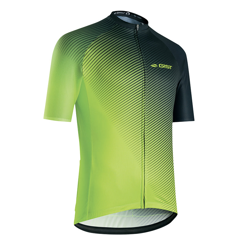 Maillot Gist Été Flow Manches Courtes Zip Total Jaune Fluo XXXL