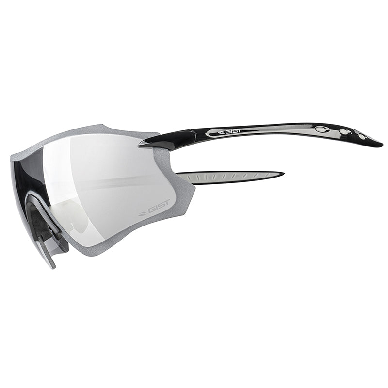 Lunettes Vélo Adulte Gist Pack Monture Noir Verres Solaires Miroir Noir - Protection 100% Uv - Uva - Uvb) Ultra Légère (