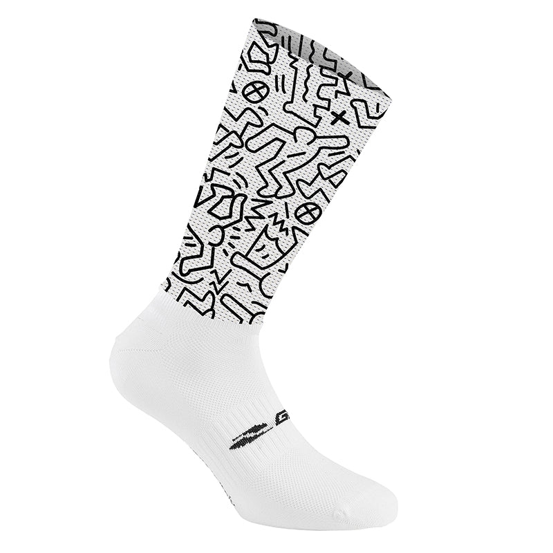 Chaussettes - Socquettes Été Gist Vela Motif Noir Et Blanc 43-47 Antibacterien - Hauteur 20 cm (Paire)